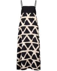 Traffic People - Broken Promises And Geometric Print Maxi Dress - Lyst