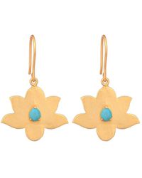 Opium Jewels - Water Lotus Earrings With - Lyst
