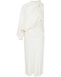 NAZLI CEREN - Emillien Asymmetric Satin Dress - Lyst