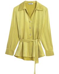 Nocturne - Belted Shirt With Statement Buttons - Lyst