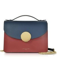 Le Parmentier - New Ondina Color Block Flap Top Leather Satchel Bag - Lyst