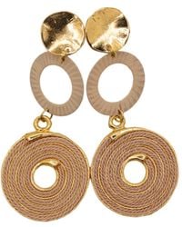 Nart Nature Making Art - The Triple Round Buriti Natural Fiber Earrings - Lyst