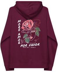 Anchor and Crew - Burgundy Nine More Amor Por Favor Editions Organic Cotton Hoodie - Lyst