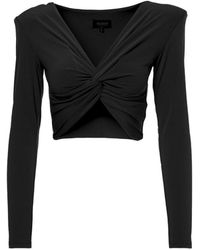 BLUZAT - Crop Top With Knot - Lyst