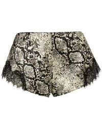 SAINTED SISTERS - Scarlett French Knicker Ivory Snake - Lyst