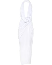 Brenda Agradi - Sleeveless Draped Long Evening Dress - Lyst