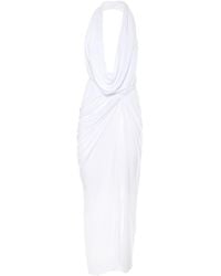 Brenda Agradi - Sleeveless Draped Long Evening Dress - Lyst