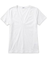 NOEND - Supima Cotton Plunge V-Neck Tee - Lyst