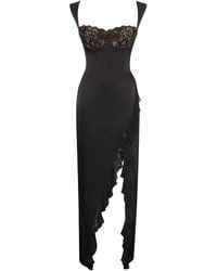 Miss Circle New York - Freddie Lace Satin Maxi Corset Dress - Lyst