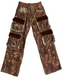 Zasta Studio - Shred Couture Studded Denim Multipocketed Pant - Lyst