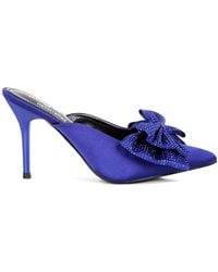 Rag & Co - Elisda Embellished Bow High Heel Mules - Lyst