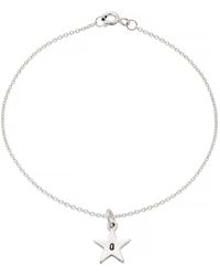 Posh Totty Designs - Sterling Silver Initial Star Charm Bracelet - Lyst