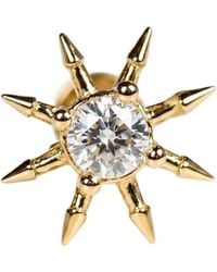 Melt'm Jewelry - Sun Flat Back Earrings Solid With Cz - Lyst