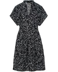 Conquista - Print Sleeveless Dress With Side Slits - Lyst