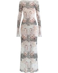 Alia Studio - Brume Maxi Mesh Dress - Lyst