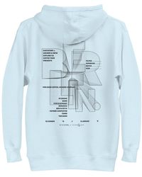 Anchor and Crew - Sky Gustatory Berlin Coffee Scene Cotton Blend Embroidered Hoodie - Lyst