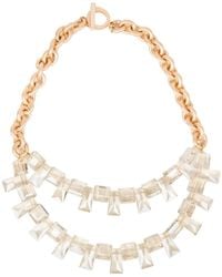 Saachi - Crystal Box Bead Chain Old Lace Necklace - Lyst