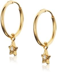 Preeti Sandhu - Delicate Hoops With Star Charm - Lyst