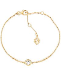 SALLY SKOUFIS - Minx Solitaire Bracelet With Made Cz Diamond Stimulant - Lyst