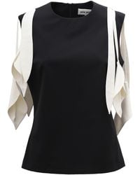 Julia Allert - Designer Fitted Sleeveless Top, Floral Accent – - Lyst