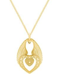 CarterGore - Medium Winged Heart Pendant Necklace - Lyst