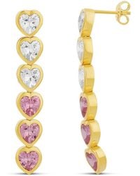 SHYMI - Heart Drop Earrings - Lyst