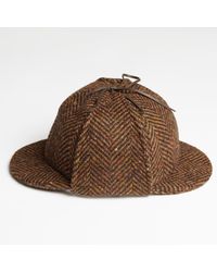 Dasmarca Hats - Blake Pecan Tweed Checks Italian Deerstalker Cap - Lyst