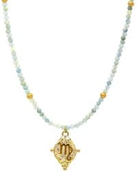 Seven Saints - Virgo Gemstone Choker Necklace, Amazonite, Plated - Lyst