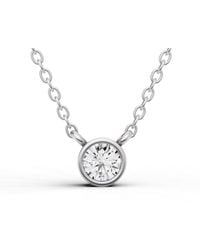 SEREIA OFFICIAL - 14K 0.25 Ct Lab-Grown Diamond Solitaire Pendant - Lyst