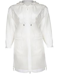 Balletto Athleisure Couture - Translucent Cape Jacket Bianco - Lyst