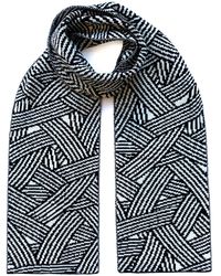 INGMARSON - Geometric Striped Wool & Cashmere Scarf - Lyst