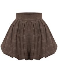Thisisu Collection - Romy Plaid Bubble Shorts – - Lyst