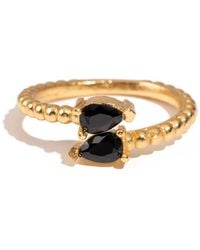 Ebru Jewelry - Onyx Teardrop Glow Adjustable Ring - Lyst