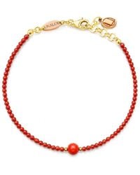 Unaloe - Coral Bracelet With-Plated Details - Lyst