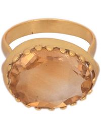 Opium Jewels - Neutrals Tudor Rose Cocktail Ring - Lyst