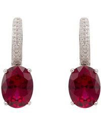 LÁTELITA London - Alexandra Oval Drop Earrings Ruby - Lyst