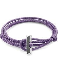 Anchor and Crew - Lilac Oxford & Rope Bracelet - Lyst