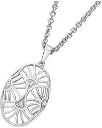 Lucy Quartermaine - Solid Sterling Art Deco Oval Pendant - Lyst
