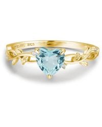 Azura Jewelry New York - Everlasting Heart Sky Topaz Ring Vermeil - Lyst