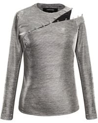 Smart and Joy - Asymmetric One Off-Shoulder Shiny Top - Lyst