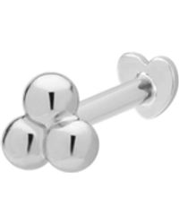 Vanhi - 14K Solid Trinity Flat Back Stud - Lyst