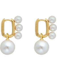 Ora Pearls - Aetia Trio & Xl Pearl Hoop Earrings - Lyst
