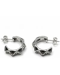 Jagged Halo Jewelry - Jagged Haop Earrings Stainless Steel Rhodium Plating - Lyst