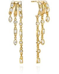 Aaria London - Kalani Stacked Triple Hoop Illusion Earrings - Lyst