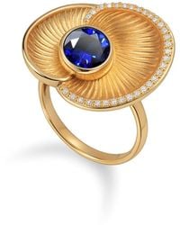 Augustine Jewels - Kyanite And Diamond Shell Ring - Lyst
