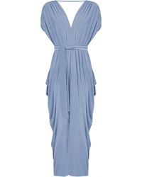 James Lakeland - Draped Open-Back Midi Dress – Powder - Lyst