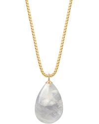 Katy Faye - Neutrals September Moonstone Necklace - Lyst
