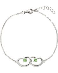 Belinda Jewelz - Peridot Interlocked Hearts Bracelet - Lyst