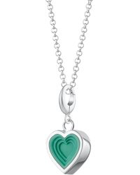 Lily Charmed - Sterling Geometric Heart Charm Necklace - Lyst