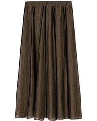 Nocturne - Sheer Pleated Midi Skirt - Lyst